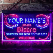 Personalized Bistro LED Light Sign - LED Gift Works