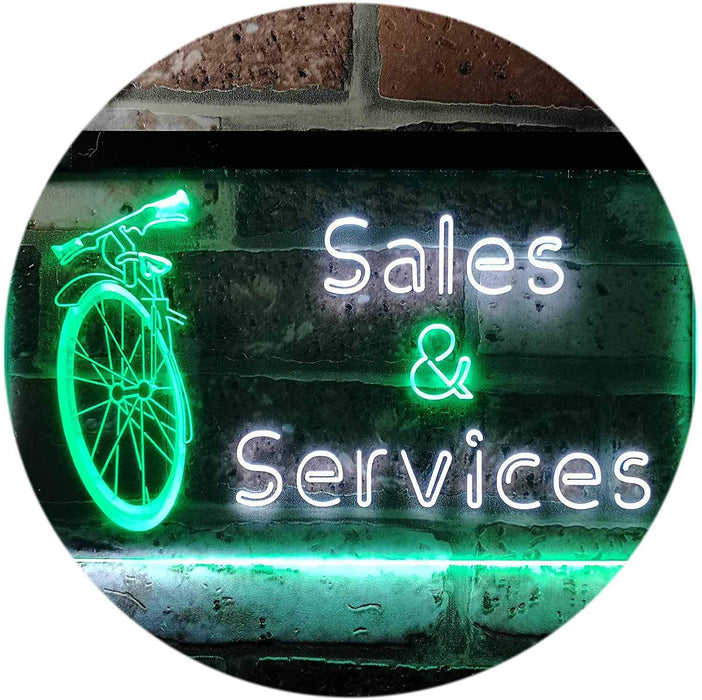 Bicycle Bike Sales Repairs Services LED Light Sign - Way Up Gifts