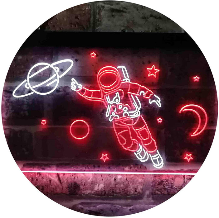 Astronaut Planets Stars Space Moon LED Light Sign - Way Up Gifts