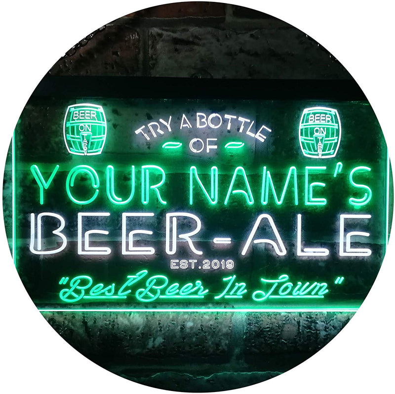 Personalized Home Brew Beer Ale Bar LED Light Sign - LED Gift Works