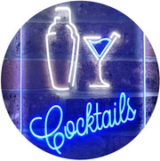 Cocktail Shaker Drinks Cocktails LED Light Sign - LED Gift Works