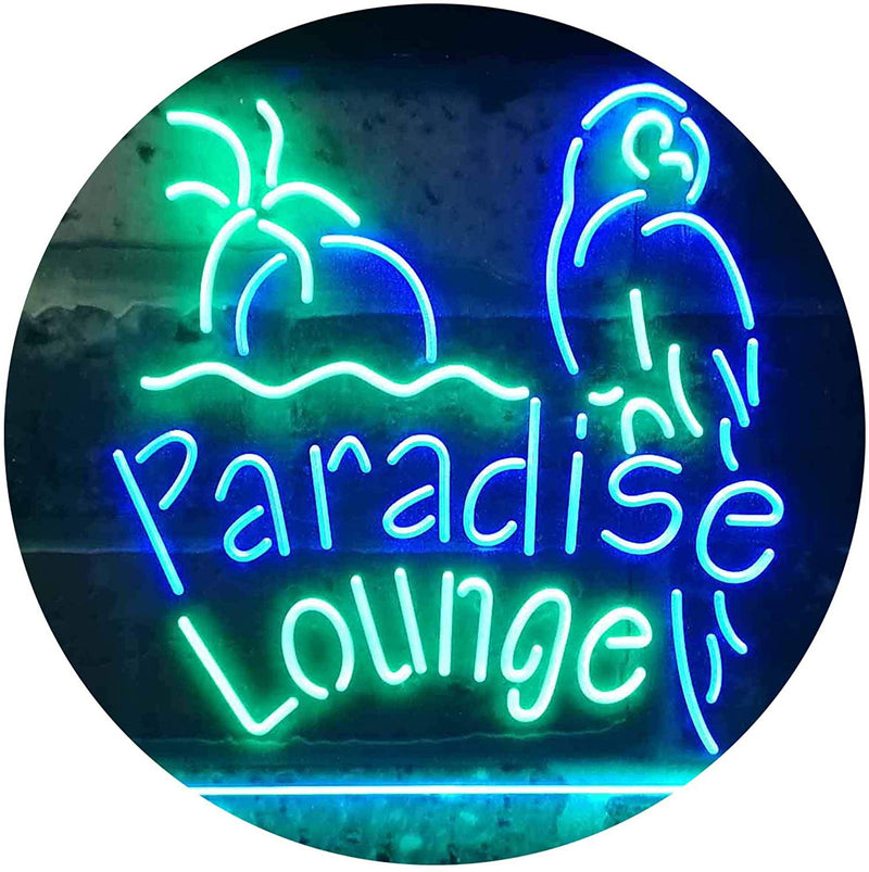 Parrot Paradise Lounge Bar LED Light Sign - LED Gift Works