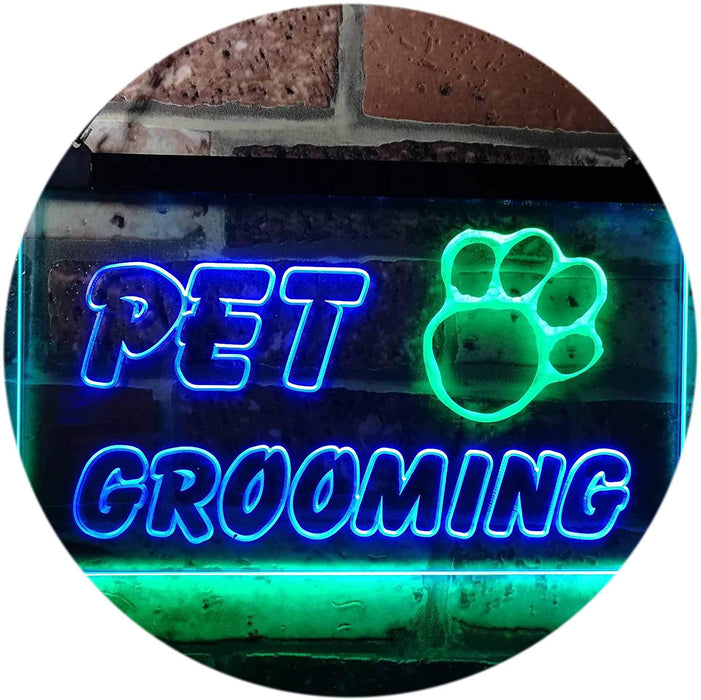 Paw Print Pet Grooming LED Light Sign - Way Up Gifts