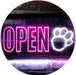 Open Paw Print Dog Grooming LED Light Sign - Way Up Gifts