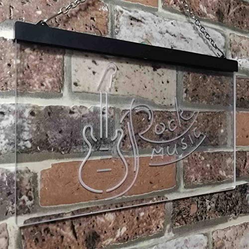 Guitar Rock Music LED Light Sign - LED Gift Works