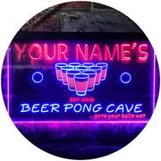 Personalized Beer Pong Man Cave LED Light Sign - LED Gift Works