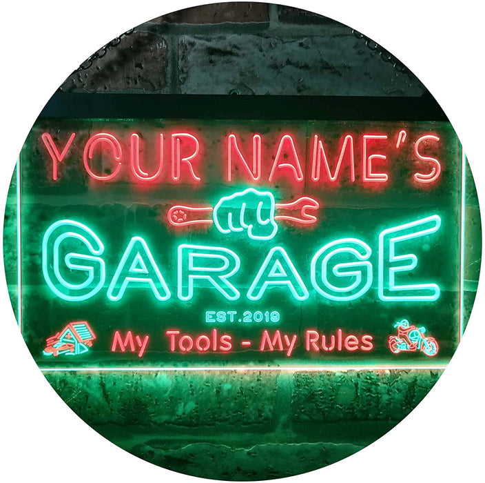 Personalized Home Garage Tools Handyman LED Light Sign - Way Up Gifts