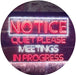 Quiet Please Meeting in Progress LED Light Sign - Way Up Gifts