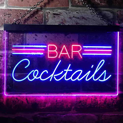 Bar Cocktails LED Light Sign - Way Up Gifts