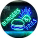 Hamburgers Burgers Fries LED Light Sign - Way Up Gifts