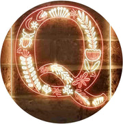 Family Name Letter Q Monogram Initial LED Light Sign - LED Gift Works