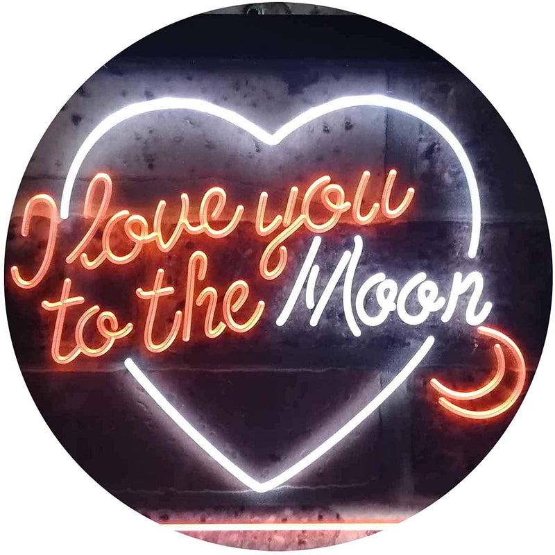 I Love You to The Moon LED Light Sign - LED Gift Works