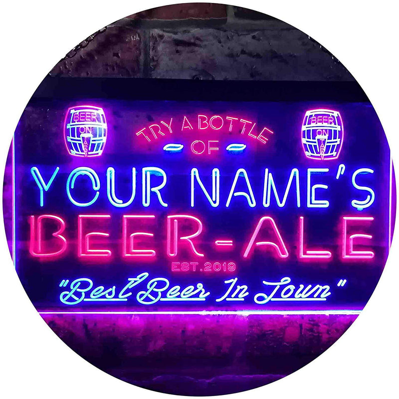 Personalized Home Brew Beer Ale Bar LED Light Sign - LED Gift Works