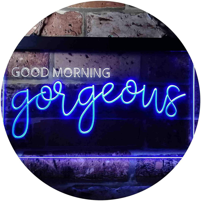Girlfriend Gift Good Morning Gorgeous LED Light Sign - LED Gift Works