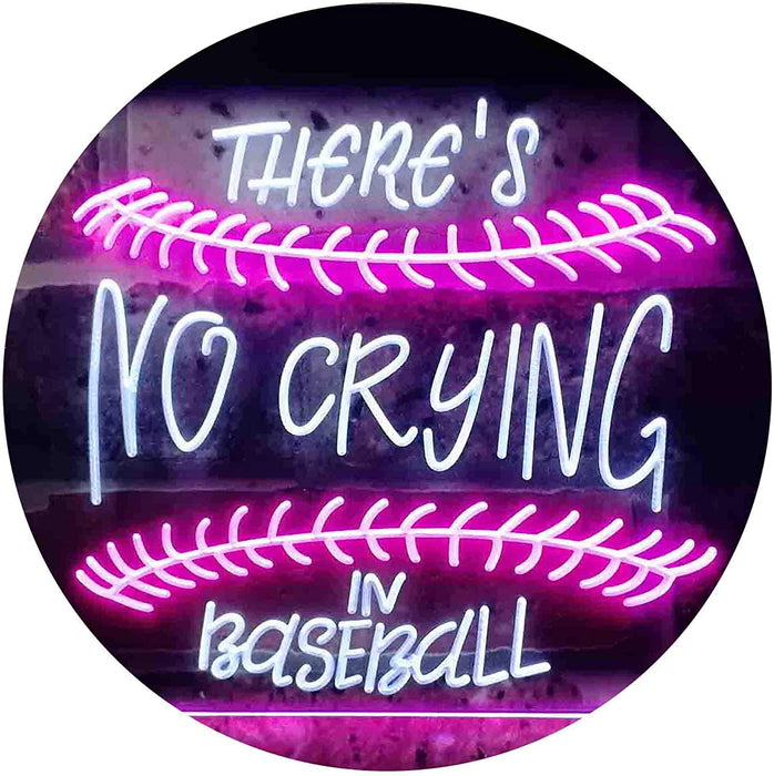 There is No Crying in Baseball Quote LED Light Sign - Way Up Gifts