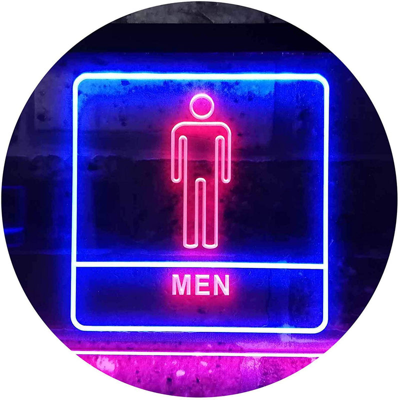 Men Bathroom Restroom LED Light Sign - LED Gift Works