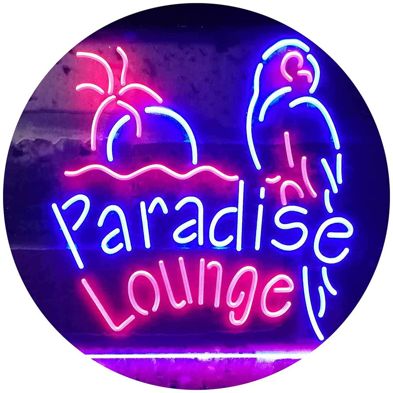 Parrot Paradise Lounge Bar LED Light Sign - LED Gift Works