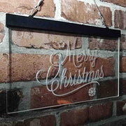 Merry Christmas Snowflakes LED Light Sign - LED Gift Works