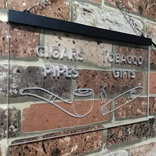 Cigar Pipes Tobacco Gifts LED Light Sign - Way Up Gifts