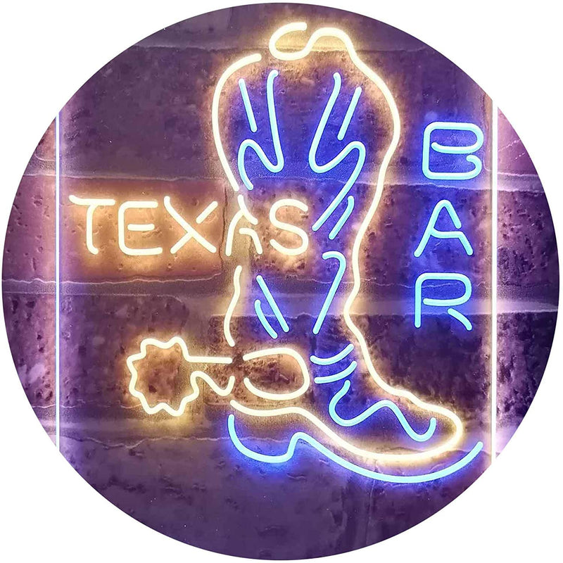 Cowboys Boots Texas Bar LED Light Sign - LED Gift Works