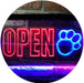 Open Paw Print Dog Grooming LED Light Sign - Way Up Gifts