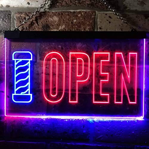 Barber Shop Pole Open LED Light Sign - Way Up Gifts