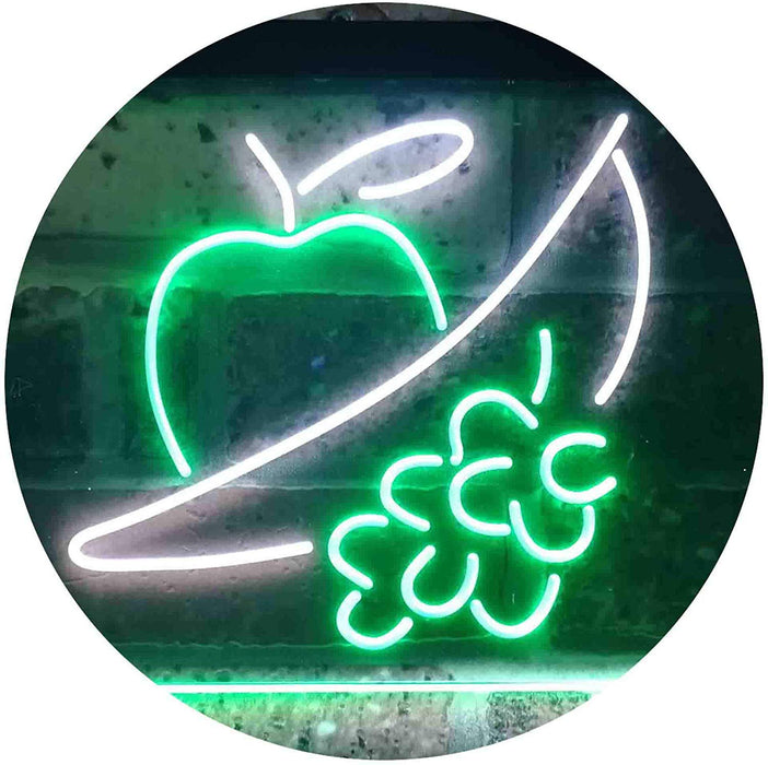 Apple Grapes Banana Grocery Fruit LED Light Sign - Way Up Gifts