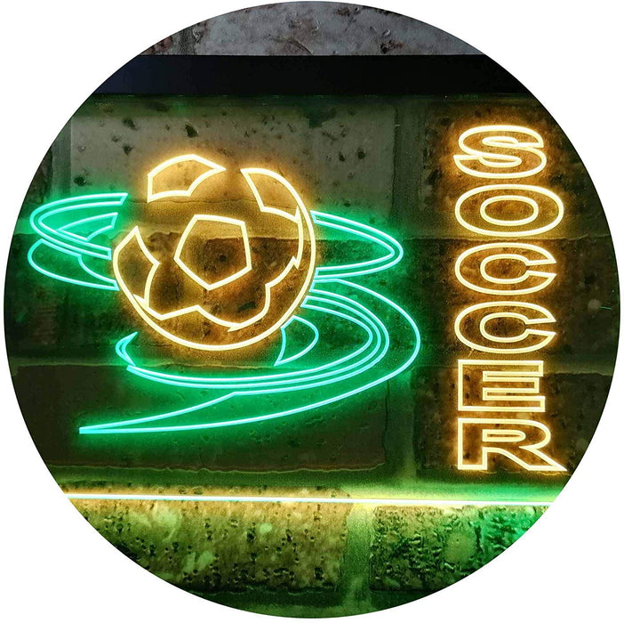 Kids Room Decor Soccer LED Light Sign - Way Up Gifts