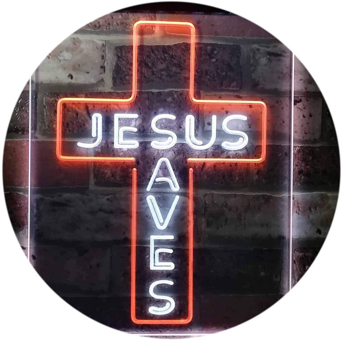 Jesus Saves LED Light Sign - Way Up Gifts