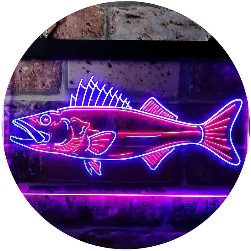 Walleye Fish Fishing Bait Store LED Light Sign - LED Gift Works