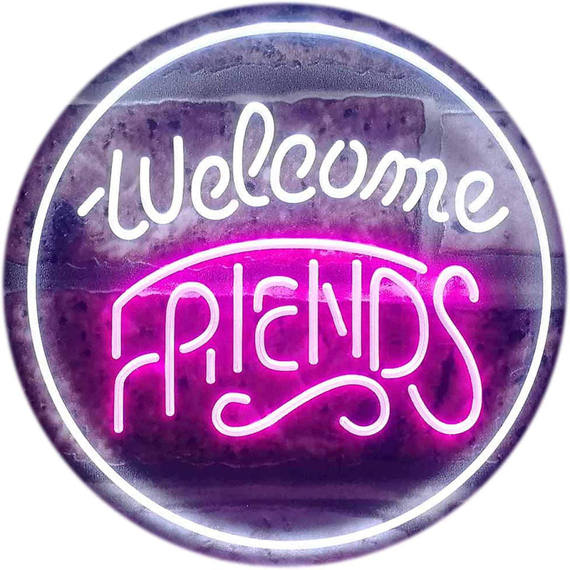 Welcome Friends LED Light Sign - LED Gift Works