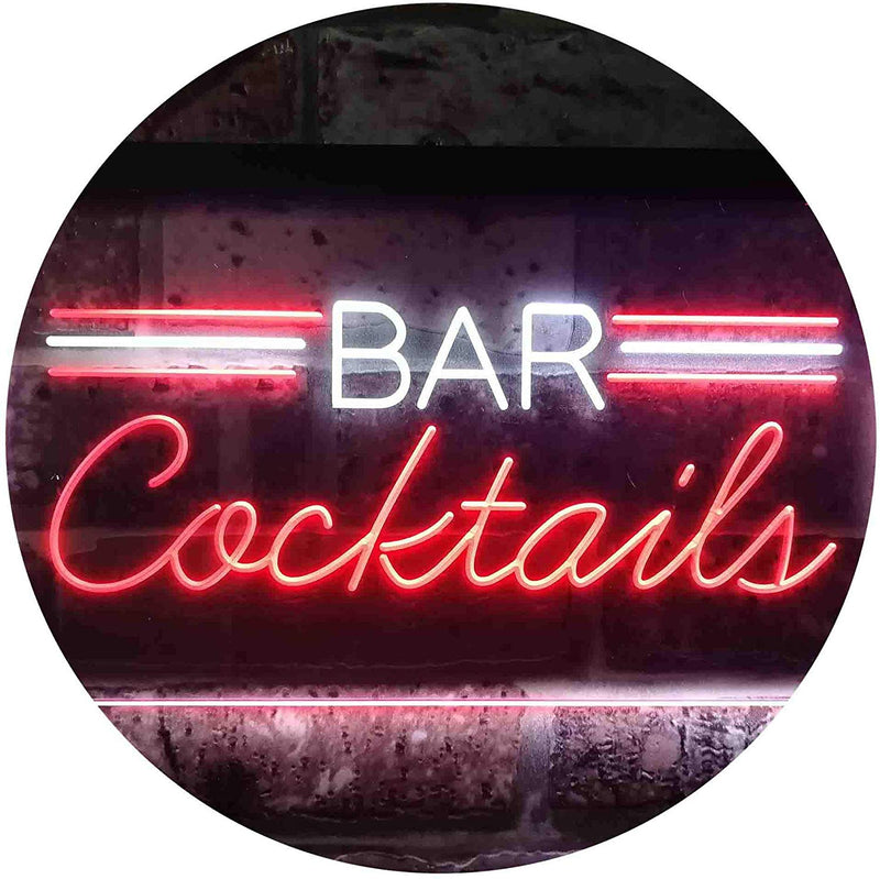 Bar Cocktails LED Light Sign - LED Gift Works