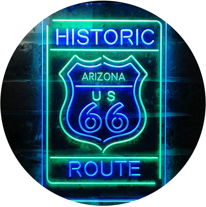 Arizona Historic Route US 66 LED Light Sign - Way Up Gifts