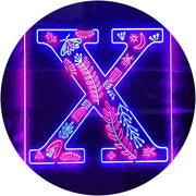 Family Name Letter X Monogram Initial LED Light Sign - LED Gift Works