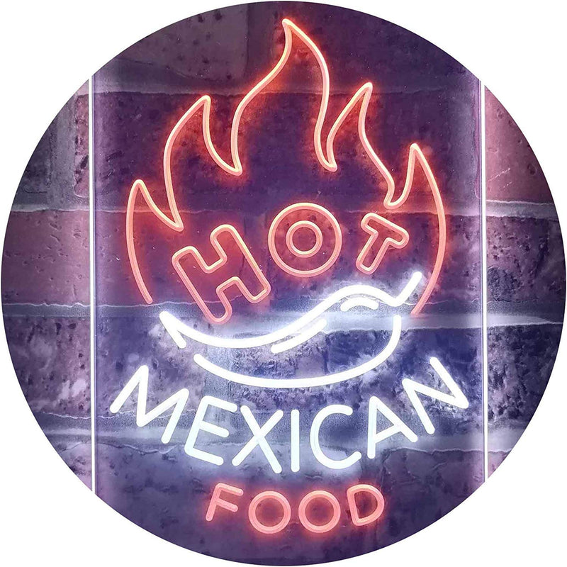 Hot Mexican Food LED Light Sign - LED Gift Works
