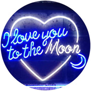 I Love You to The Moon LED Light Sign - LED Gift Works