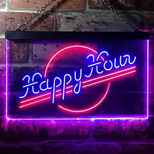 Happy Hour LED Light Sign - LED Gift Works