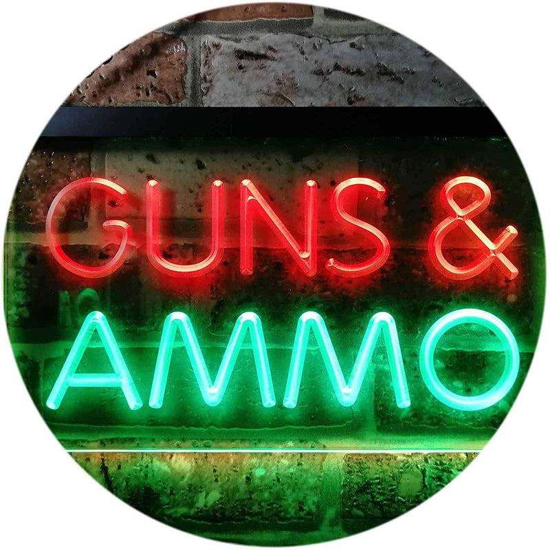 Guns Ammo LED Light Sign - LED Gift Works