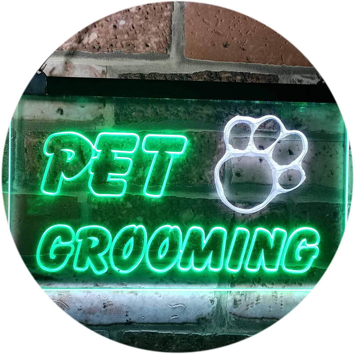Paw Print Pet Grooming LED Light Sign - Way Up Gifts