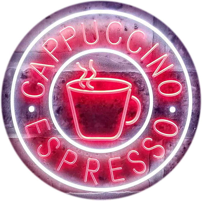 Coffee Cappuccino Espresso LED Light Sign - Way Up Gifts