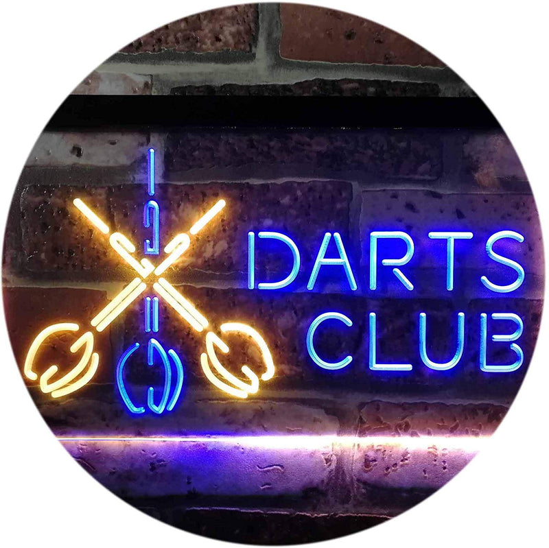 Darts Club LED Light Sign - LED Gift Works