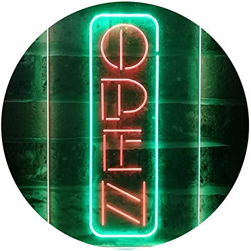 Vertical Open Sign LED Light Sign - LED Gift Works