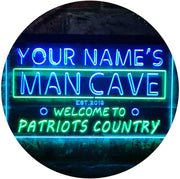 Personalized Patriots Country Man Cave LED Light Sign - LED Gift Works