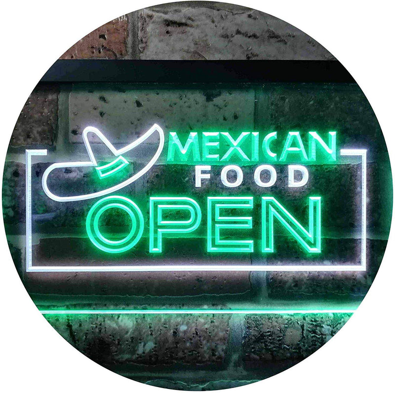 Restaurant Mexican Food Open LED Light Sign - LED Gift Works