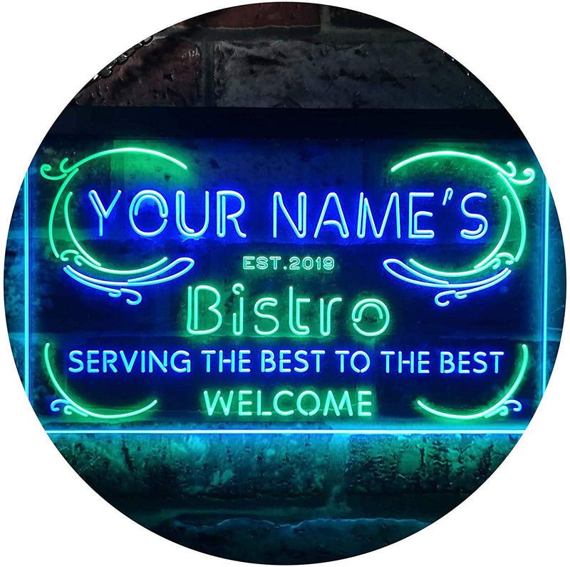 Personalized Bistro LED Light Sign - LED Gift Works