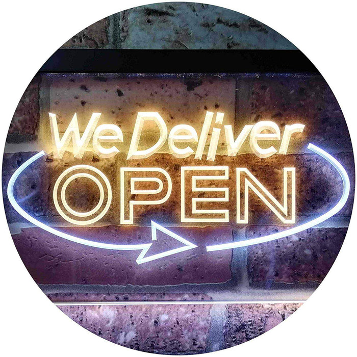 Open Delivery We Deliver LED Light Sign - Way Up Gifts