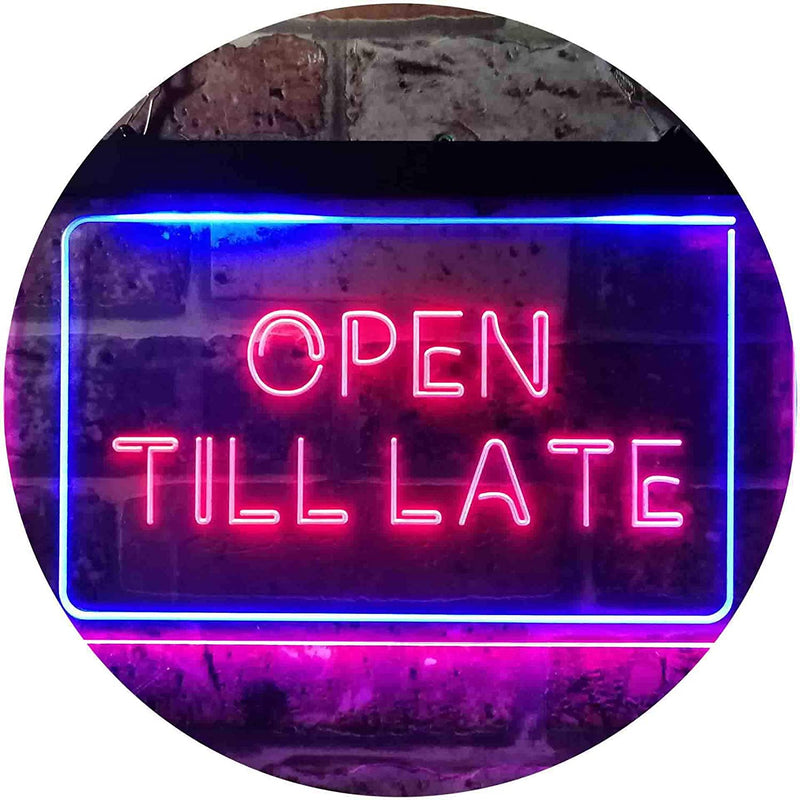 Open Till Late LED Light Sign - LED Gift Works