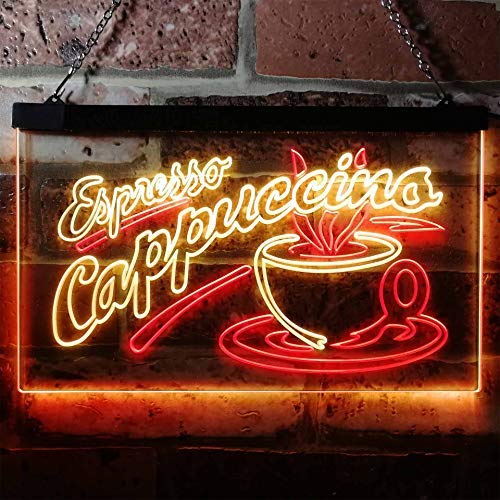 Coffee Shop Espresso Cappuccino LED Light Sign - Way Up Gifts