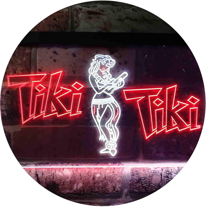 Hula Dancer Tiki Tiki Bar LED Light Sign - Way Up Gifts