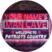 Personalized Patriots Country Man Cave LED Light Sign - LED Gift Works